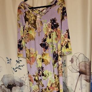 Floral Mini Dress in Lavendar by [Brand]